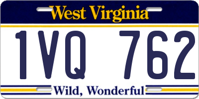 WV license plate 1VQ762