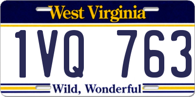 WV license plate 1VQ763