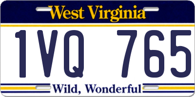 WV license plate 1VQ765