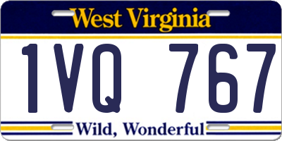 WV license plate 1VQ767