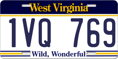 WV license plate 1VQ769