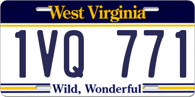 WV license plate 1VQ771