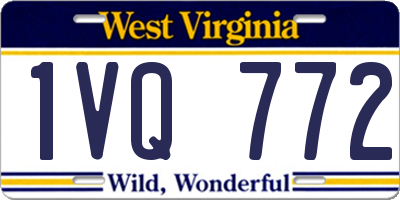 WV license plate 1VQ772
