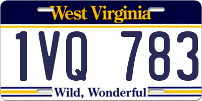 WV license plate 1VQ783