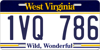 WV license plate 1VQ786
