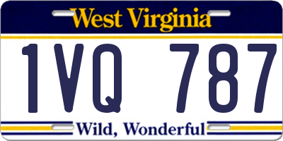 WV license plate 1VQ787