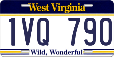 WV license plate 1VQ790