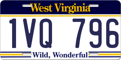 WV license plate 1VQ796
