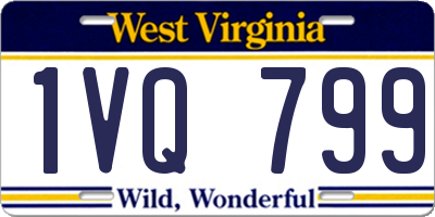 WV license plate 1VQ799