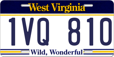WV license plate 1VQ810