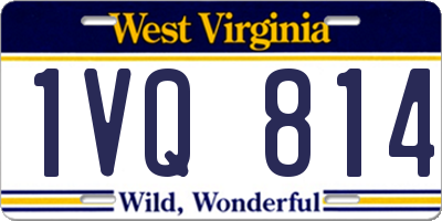 WV license plate 1VQ814