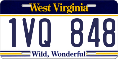 WV license plate 1VQ848