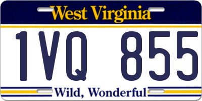 WV license plate 1VQ855