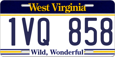 WV license plate 1VQ858