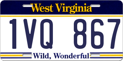 WV license plate 1VQ867