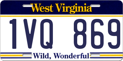 WV license plate 1VQ869