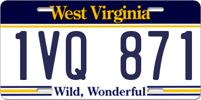 WV license plate 1VQ871