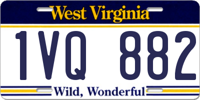 WV license plate 1VQ882