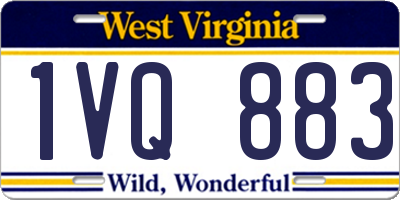 WV license plate 1VQ883