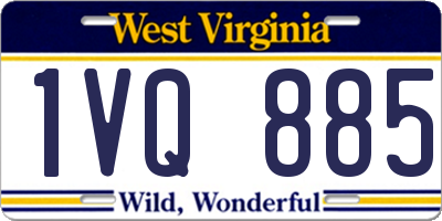 WV license plate 1VQ885