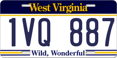 WV license plate 1VQ887