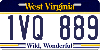 WV license plate 1VQ889