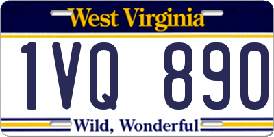 WV license plate 1VQ890