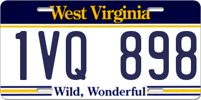WV license plate 1VQ898