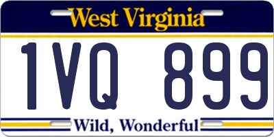 WV license plate 1VQ899
