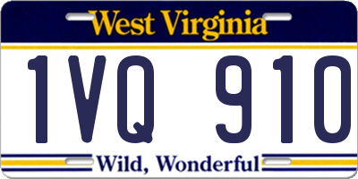 WV license plate 1VQ910