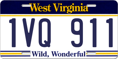 WV license plate 1VQ911