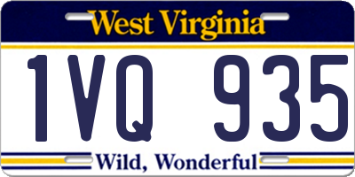 WV license plate 1VQ935