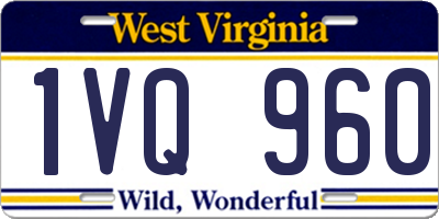 WV license plate 1VQ960