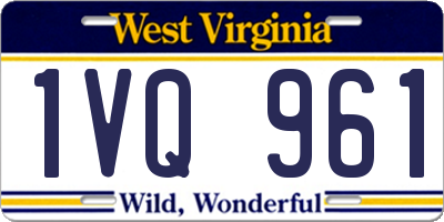 WV license plate 1VQ961