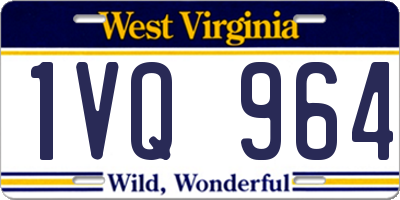 WV license plate 1VQ964
