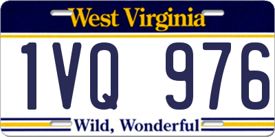WV license plate 1VQ976