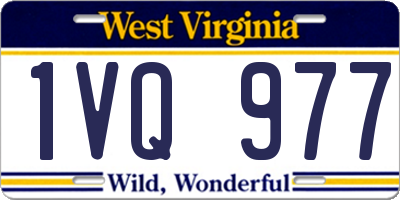 WV license plate 1VQ977
