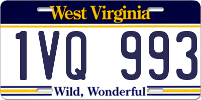 WV license plate 1VQ993