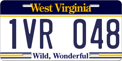 WV license plate 1VR048