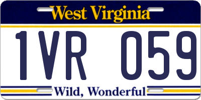 WV license plate 1VR059