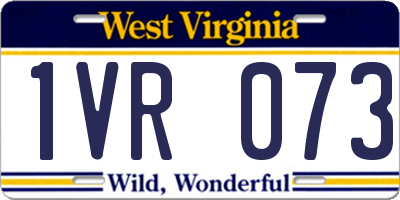 WV license plate 1VR073