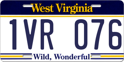 WV license plate 1VR076