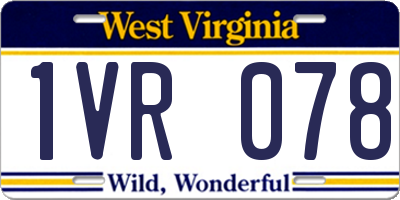 WV license plate 1VR078