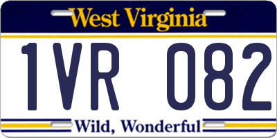 WV license plate 1VR082