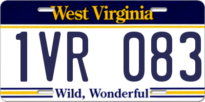 WV license plate 1VR083