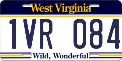 WV license plate 1VR084