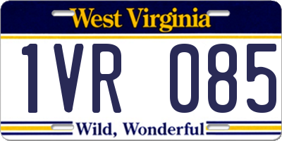 WV license plate 1VR085