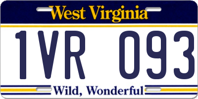 WV license plate 1VR093