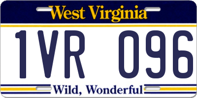 WV license plate 1VR096