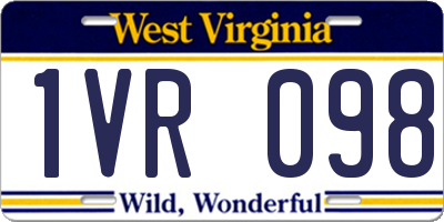 WV license plate 1VR098